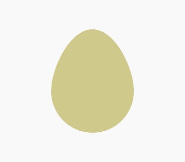 Beyaz arka plan üzerinde yumurta simgesi