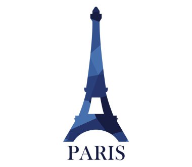 Beyaz arkaplanda Eyfel kulesi