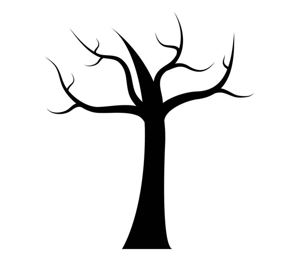 Icono Del Árbol Seco Sobre Fondo Blanco — Archivo Imágenes Vectoriales