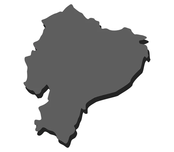 Ecuador Mappa Sfondo Bianco — Vettoriale Stock