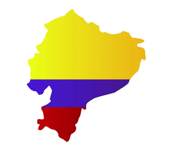 Ecuador Hartă Fundal Alb — Vector de stoc