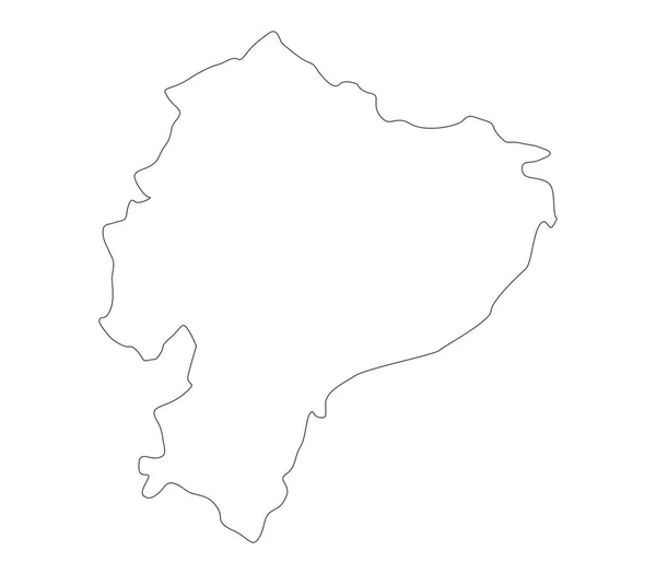 Карта Эквадора Белом Фоне — стоковый вектор