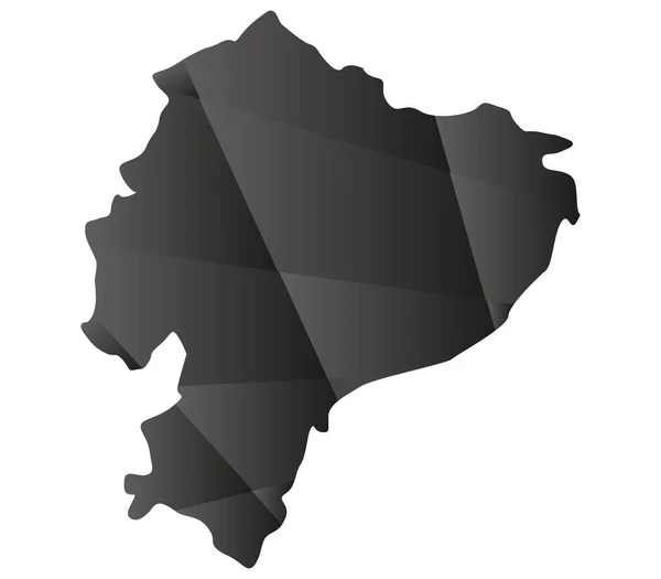 Ecuador Karte Auf Weißem Hintergrund — Stockvektor