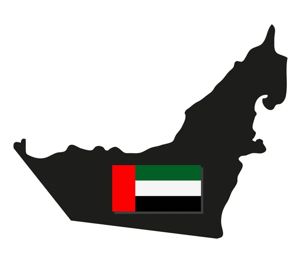 Arabische Emiraten Kaart Witte Achtergrond — Stockvector