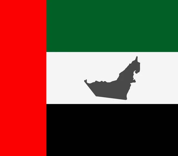 Arabische Emiraten Kaart Witte Achtergrond — Stockvector