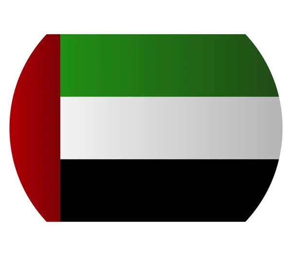 Árabe Emirates Bandeira Fundo Branco — Vetor de Stock