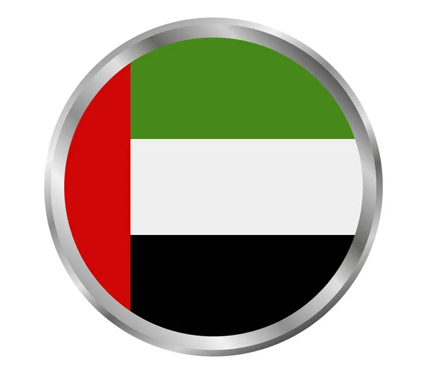 Flagge Der Arabischen Emirate Auf Weißem Hintergrund — Stockvektor