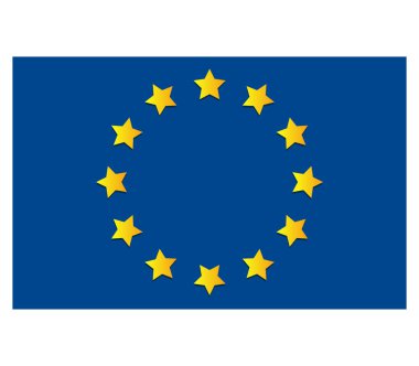 Avrupa bayrak beyaz zemin üzerine