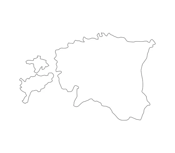 Estonia Mapa Sobre Fondo Blanco — Vector de stock
