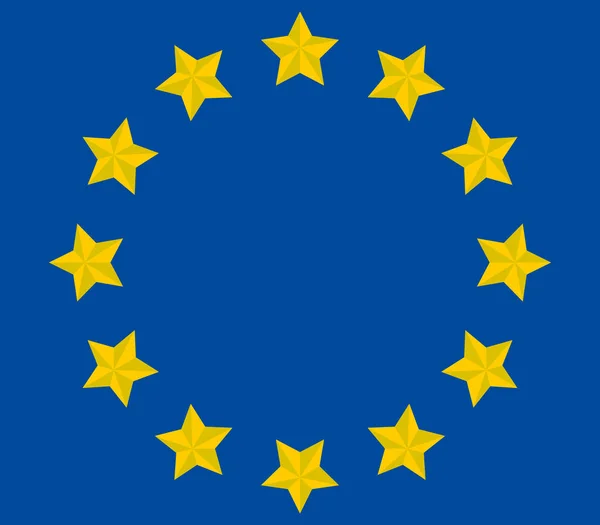 Bandeira Europa Fundo Branco —  Vetores de Stock