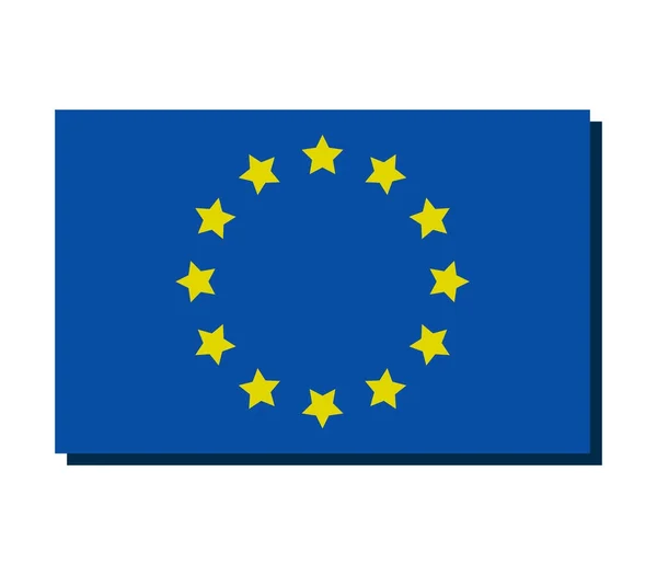 白い背景の上のヨーロッパのフラグ — ストックベクタ