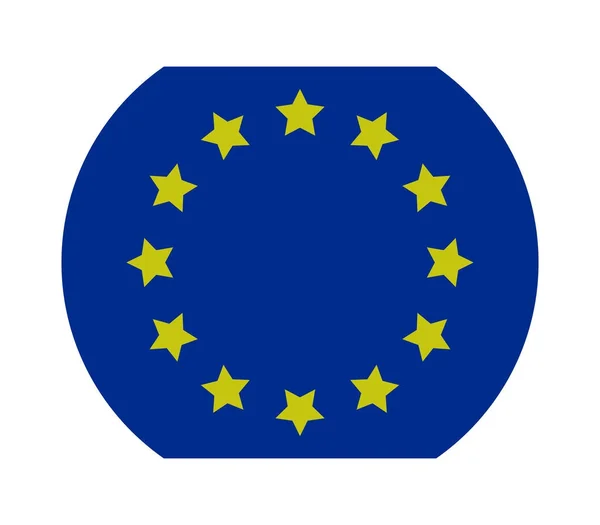 Europas Flagga Vit Bakgrund — Stock vektor