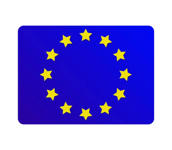 Ευρώπη Σημαία Λευκό Φόντο — Διανυσματικό Αρχείο