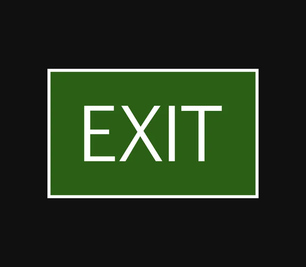 Exit Sign Icon White Background — Stock Vector