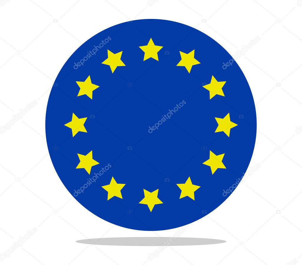 europe flag on white background