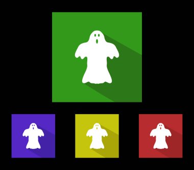 hayalet simgesi beyaz arka plan üzerinde