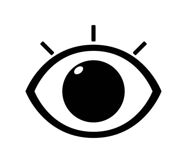 Ícone Olho Fundo Branco — Vetor de Stock