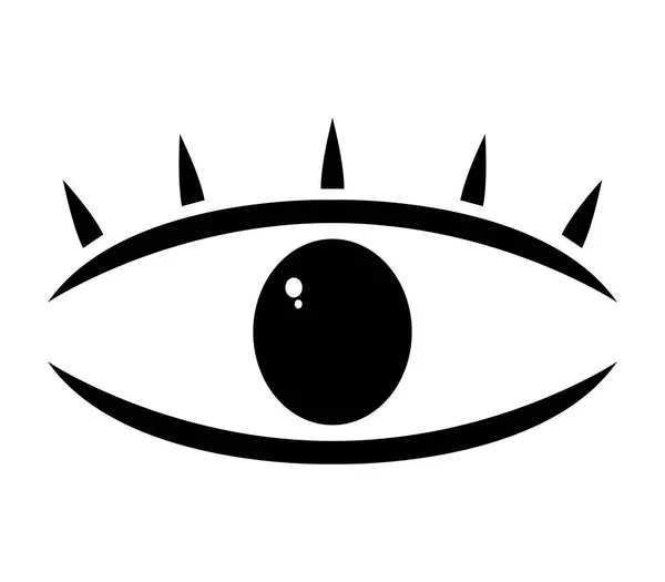 Beyaz Arkaplanda Göz Simgesi — Stok Vektör
