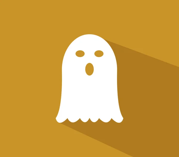 Ghost Ikonen Vit Bakgrund — Stock vektor
