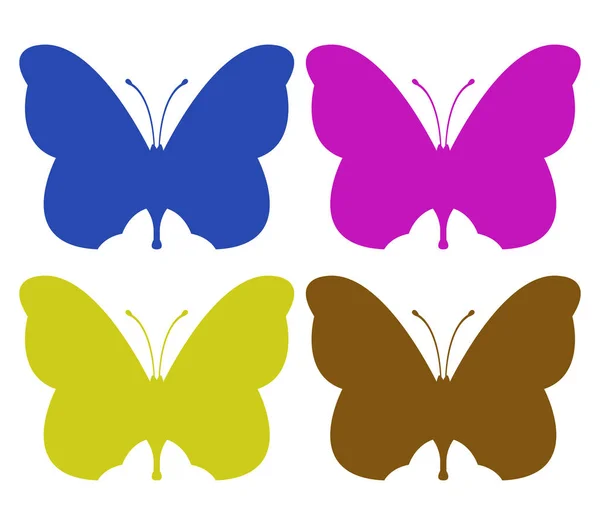 Schmetterling Symbol Auf Weißem Hintergrund — Stockvektor