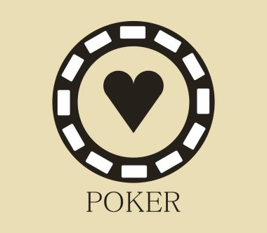 Balık poker simgesi beyaz arka plan üzerinde
