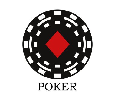 Balık poker simgesi beyaz arka plan üzerinde