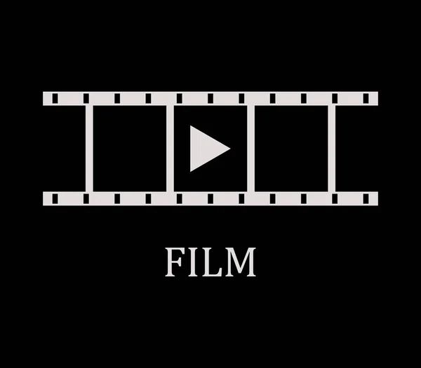 Иконка Filmstreep Белом Фоне — стоковый вектор