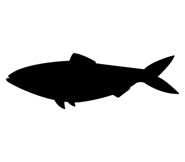 Fisch Symbol Auf Weißem Hintergrund — Stockvektor