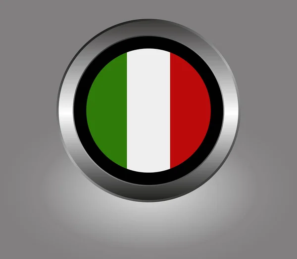 Drapeau Italie Sur Fond Blanc — Image vectorielle