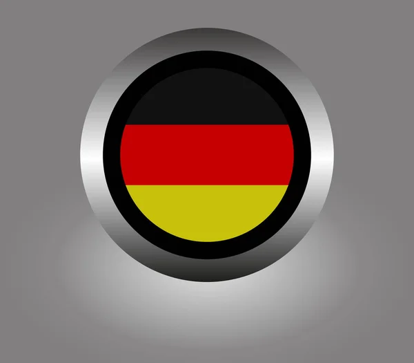 Deutschland Flagge Auf Weißem Hintergrund — Stockvektor