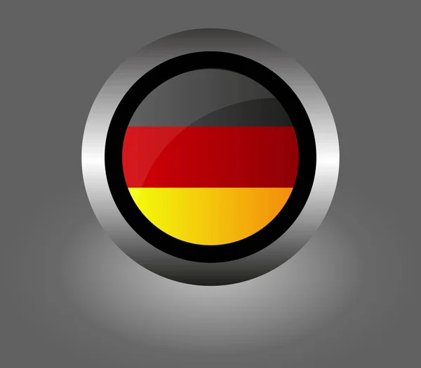 Deutschland Flagge Auf Weißem Hintergrund — Stockvektor