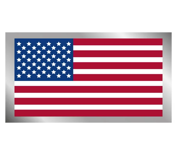 Flaga Stany Zjednoczone Białym Tle — Wektor stockowy