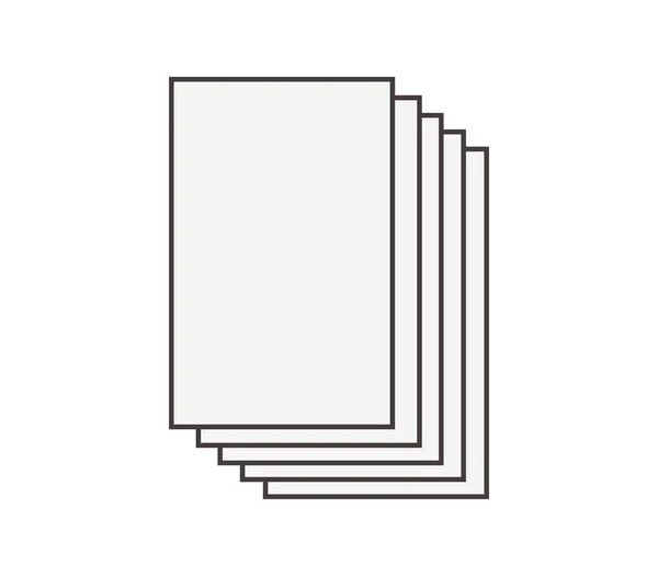 Papper Ark Ikon Vit Bakgrund — Stock vektor