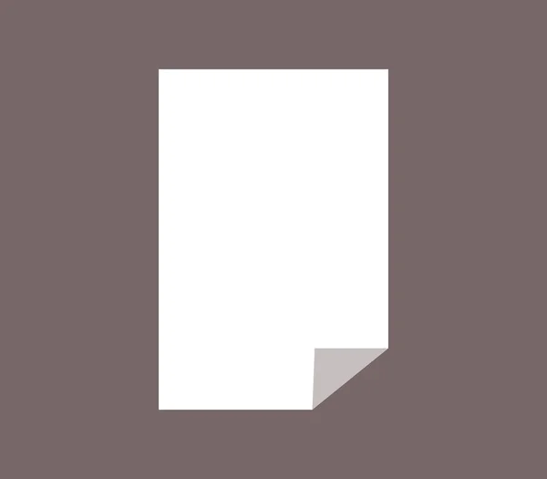 Ikona Listu Papíru Bílém Pozadí — Stockový vektor