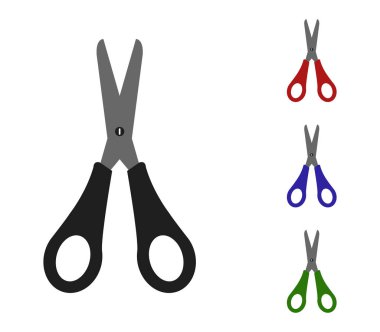 makas simgesi beyaz arka plan üzerinde