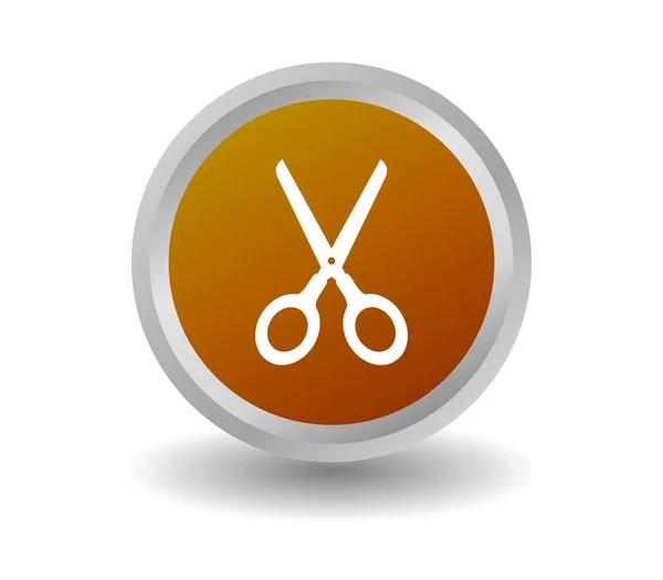 Scissor Pictogram Witte Achtergrond — Stockvector