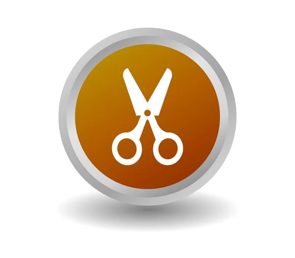 Scissor Pictogram Witte Achtergrond — Stockvector