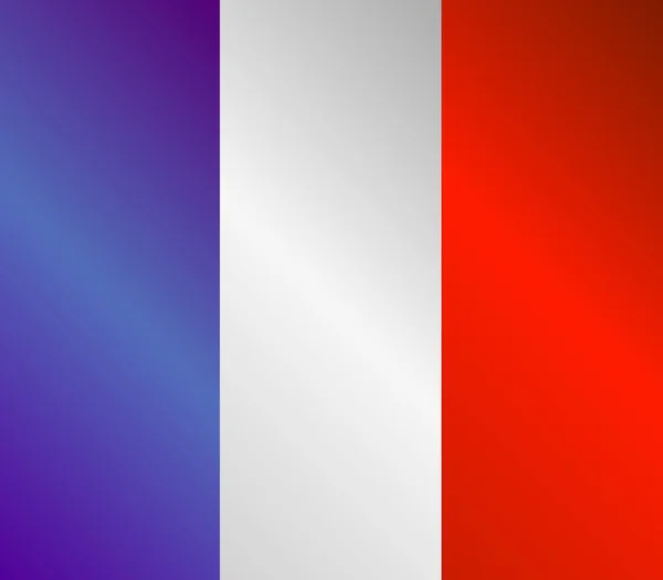 Flagge Von Frankreich Auf Weißem Hintergrund — Stockvektor