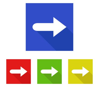 Beyaz arkaplanda ok simgesi