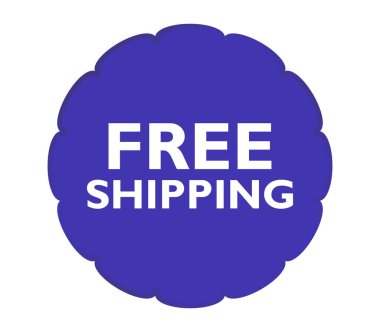 Ücretsiz nakliye simgesi beyaz arka plan üzerinde