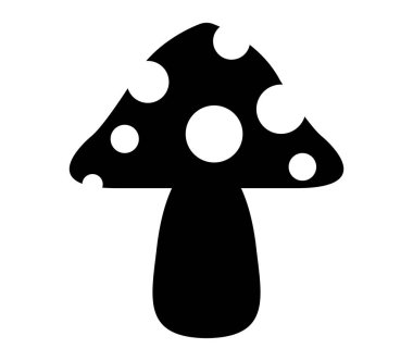 Beyaz arkaplanda mantar simgesi