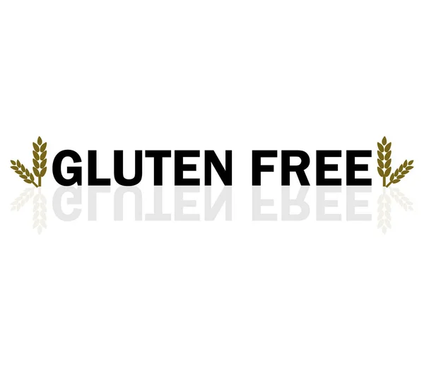 Icono Libre Gluten Sobre Fondo Blanco — Vector de stock