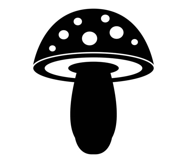 Mushroom Icon White Background — Stock Vector