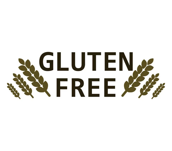 Icono Libre Gluten Sobre Fondo Blanco — Vector de stock