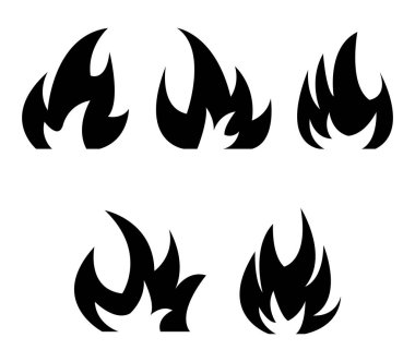 Beyaz arkaplanda ateş simgesi