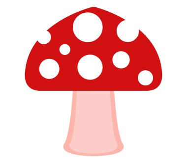 Beyaz arkaplanda mantar simgesi