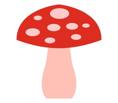 Beyaz arkaplanda mantar simgesi