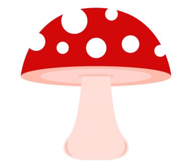 Beyaz arkaplanda mantar simgesi