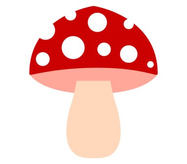 Beyaz arkaplanda mantar simgesi