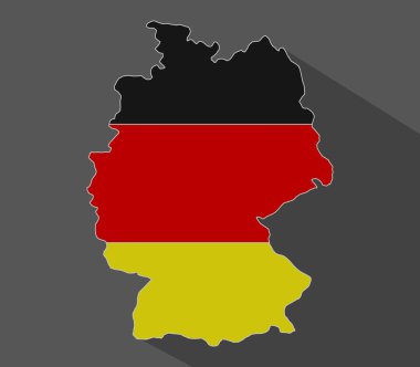 Duitsland kaart met vlag